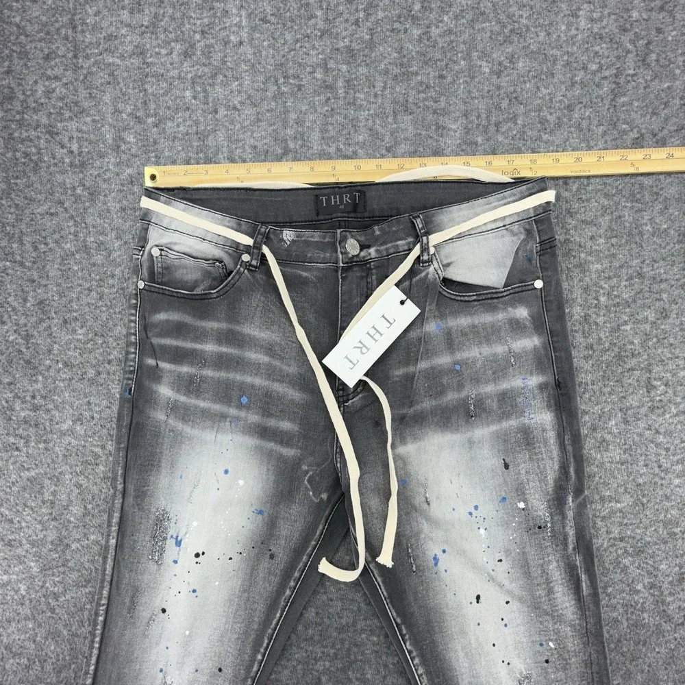 THRT STEEL GRAY‎  SPLATTER JEANS SIZE 40 X32 MENS
